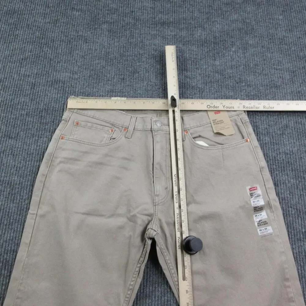 Levi's Pants Mens 36x30 Beige 559 Relaxed Straight Stretch Cotton 36x29.5* NWT